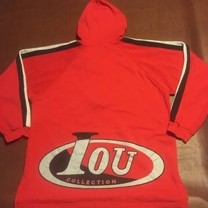 Vtg 90s I.O.U. Hoodie Sweater L/XL